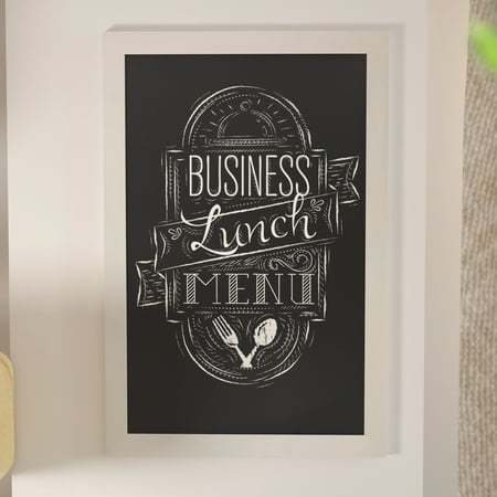 Alamont Home - Canterbury 24"W x 0.75"D x 36"H Magnetic Wall Mounted Chalkboard - Solid White