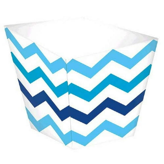 Various Blue Chevron Paper Cups, 36 Count