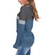 thumbnail image 2 of Pntutb Mujer Casual Pacthwork Manga Larga Sudaderas Cordón Pullover Capucha tops Blusa Pntutb Pntutb-1040, 2 of 4