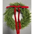thumbnail image 2 of Evergreen Natural Feel Cedar Artificial Christmas Wreath, Green, 17/20in", Christmas Wreath, Front Door Decorations, Christmas Decorations Outdoor, Xmas Home Decor, 2 of 15