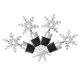 thumbnail image 3 of 4 tapones creativos de acero inoxidable con forma de copo de nieve para botellas de vino (plateados), 3 of 6