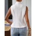 thumbnail image 6 of ZOELNIC Women's Summer Sleeveless Blazer Vest Dressy Button Down Business Casual Outfits Work Lightweight Vests Tops, 2XL, 6 of 7