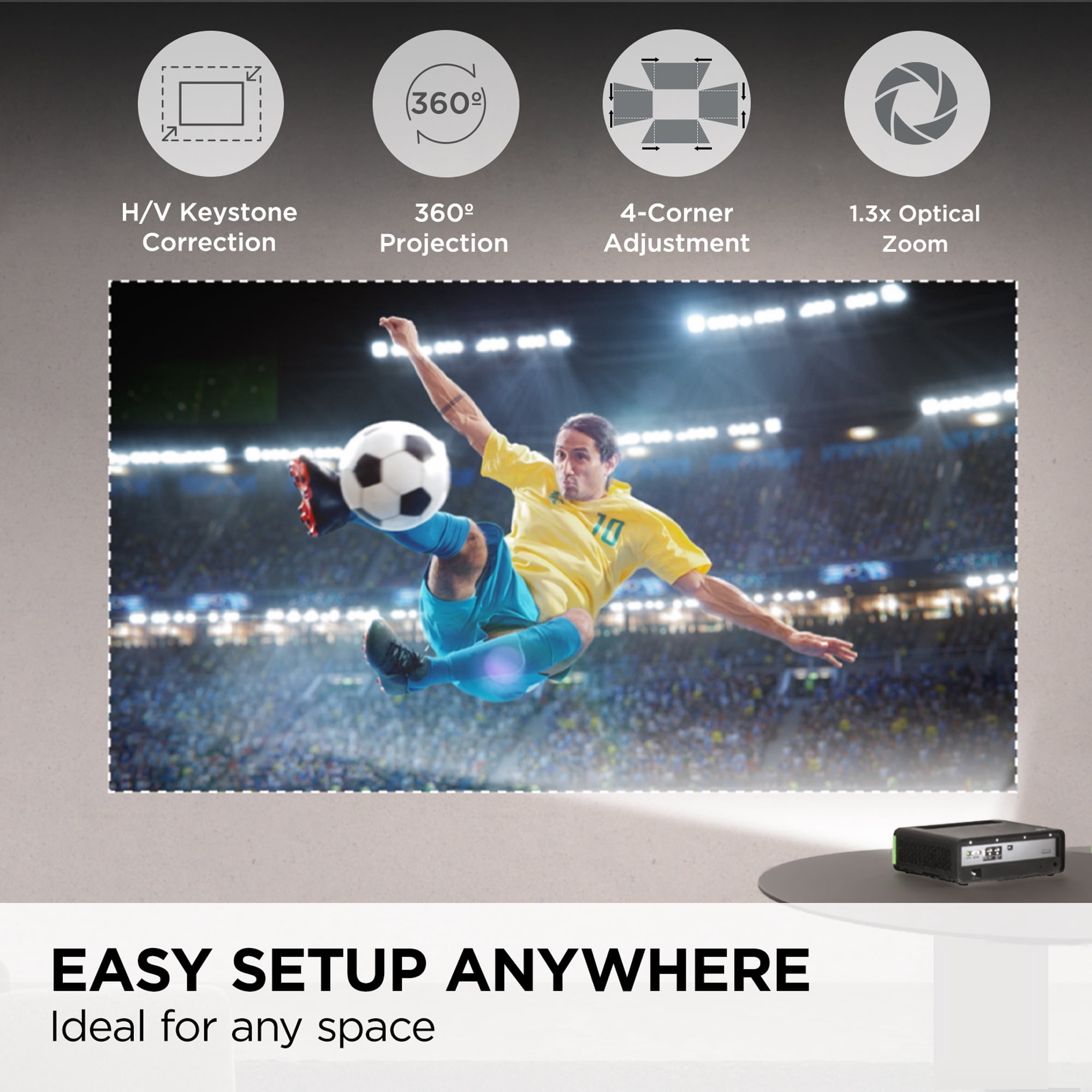 ViewSonic X1-4KPRO 4K UHD Projector with Built-in Google TV