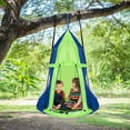 thumbnail image 3 of WYDK Kids Hanging Chair Swing Tent Set, Hammock Nest Pod Hanging Swing Seat for Boys/Girls, Children Swing Play House with Detachable Play Tent, Max Capacity 330 LBS, 40", Green, 3 of 9