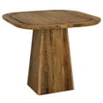 thumbnail image 6 of Finmind Square Dining Table for 2-4, 31.5" Farmhouse Small Kitchen Table with Heavy-Duty Pedestal Base for Dining Room, Rustic Brown, 6 of 7