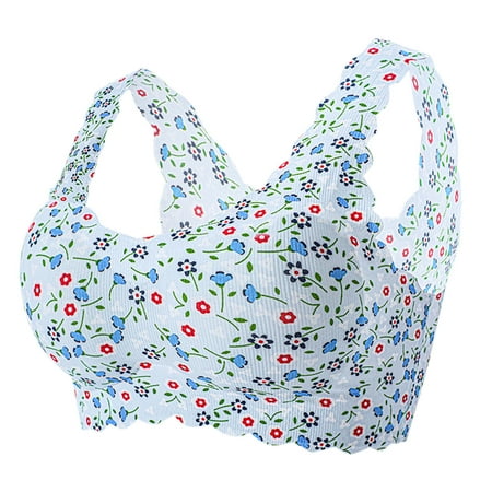

Women s Sexy Plus-Size Print Unblemished Bra With Ice Silk Floral Bra Underwear Womens Bras No Underwire Front Closure Womens Bras Front Closure Womens Bras Push up Padded Big Bra Nude Sports Bra