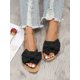 thumbnail image 5 of Women Bow Decor Strap Slides, Fashionable Open Toe Flat Sandals For Vacation, 5 of 5