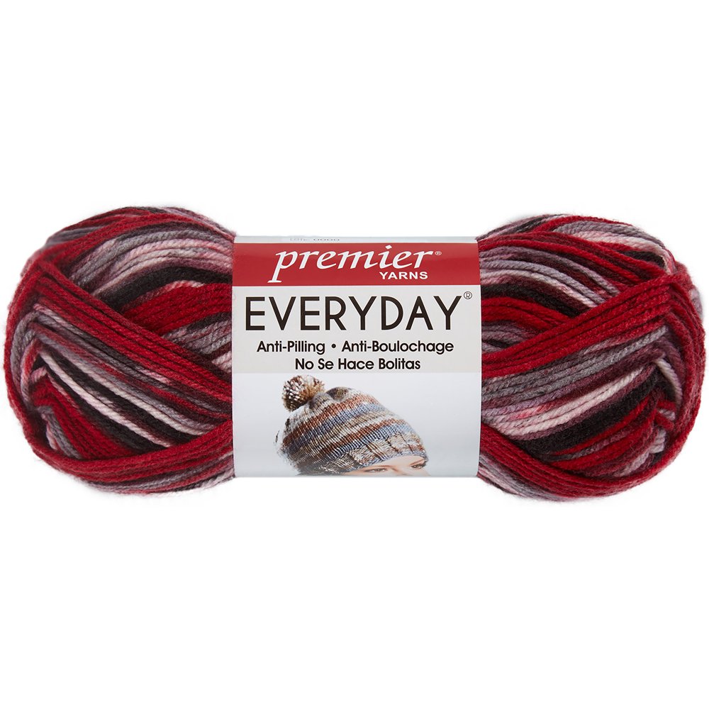 Premier Yarns AntiPilling Everyday Worsted Mutli YarnLava Walmart