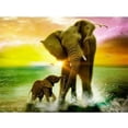 thumbnail image 1 of Cuadros Decorativos Elefante 5D DIY Diamond Painting Kits Resina Full Round Home Wall Ar Likrtyny embutido en tela, 1 of 9