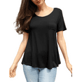 thumbnail image 3 of FOLUNSI Womens T Shirts Short Sleeve Round Neck Loose Print Tunic Tops with Pocket, 3 of 5