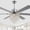 Silver, variant on Bella Depot 65" Modern Black Crystal Large Ceiling Fan 6-Speed Reversible Chandelier with Light and Remote Control