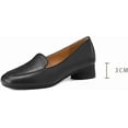 thumbnail image 3 of Women's Leather Slip-On Low Heel Loafer with Round Toe, Anti-Slip, Classic Business Penny Style, Cute and Versatile for Everyday Work or Dressy Occasions, 3 of 8