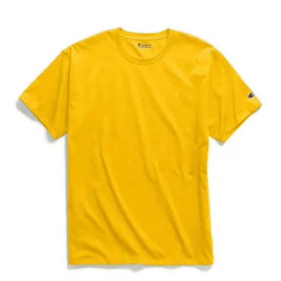 Champion Men's Yellow Classic Athletic Fit Jersey T-Shirt, S