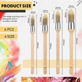 thumbnail image 3 of Trim Paint Brush with Wooden Handle Round Edge Painting Tool, 3 of 5