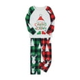 thumbnail image 3 of Nituyy Matching Family Pajamas Sets Christmas Matching Holiday Pjs Letter Print Top and Plaid Pants Sleepwear, 3 of 10