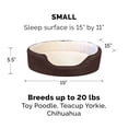 thumbnail image 3 of FurHaven Pet Products Faux Sheepskin & Suede Oval Pet Bed for Dogs & Cats - Espresso, Small, 3 of 10