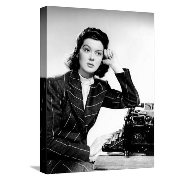 Art.com His Girl Friday, Rosalind Russell, 1940 Stretched Canvas Print Wall Art, 12" x 16"