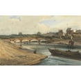 thumbnail image 2 of François Louis Thomas Francia 18x13 Gold Ornate Wood Frame and Double Matted Museum Art Print Titled - The Pont De La Concorde and Tuileries Palace from the Cours La Reine (1823), 2 of 4