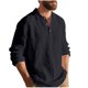 thumbnail image 2 of pstuiky Camisas casuales de manga larga para hombre, Cárdigan informal de negocios para hombre, color liso, holgado, con botones, mangas largas y cuello vuelto Tops de talla grande para hombre m, 2 of 9