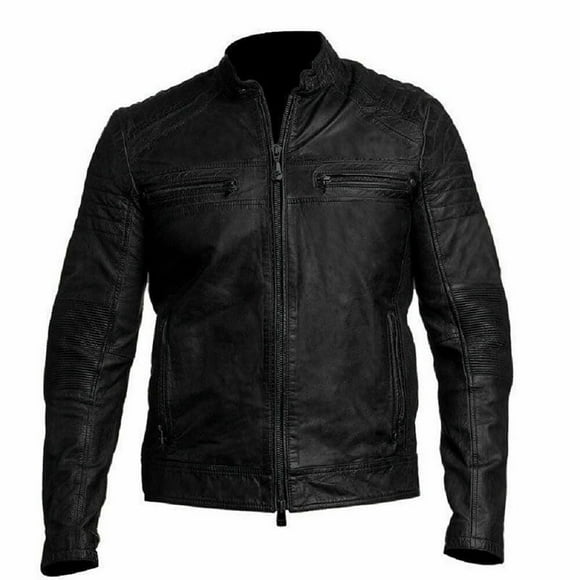Black Leather Motorcycle Jacket Vintage Motorcycle Jacket Cafe Racer Leather Jacket Leather Biker Jacket Mens Motorcycle Leather Jacket Mens size M