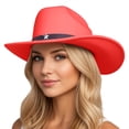 thumbnail image 1 of Western Style Western Cowboy Hat for Casual Home Leisure Unisex Adult Riding Accessory Classic Design, 1 of 4
