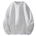thumbnail image 1 of Chandail en Molleton à Col Rond pour Hommes Manches Longues Chandail Décontracté Couleur Unie Mode Urbaine Doux Confortable pour Usage Quotidien Coupe Moderne Automne Hiver Mode, 1 of 5
