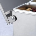 thumbnail image 5 of TrueCraftware- 3 Compartment Stainless Steel Condiment Bar (Open Bottom)- Condiment Dispenser Serving Container Garnish Tray Bar Caddy Condiment Server Caddy Garnish Holder for Home Work Restaurant, 5 of 11