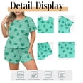 thumbnail image 5 of Musefolio Women's Pajama Sets Summer Short Sleeve Round Neck Comfort Fit Printed Pattern Casual Sleepwear 1X-5X, 5 of 9