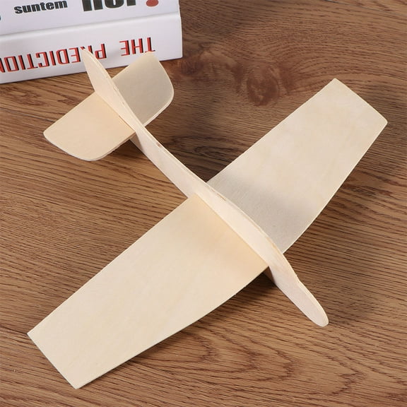 GOOHOCHY 10Pcs Wooden Airplane Models DIY Blank Planes for Kids Painting Gift