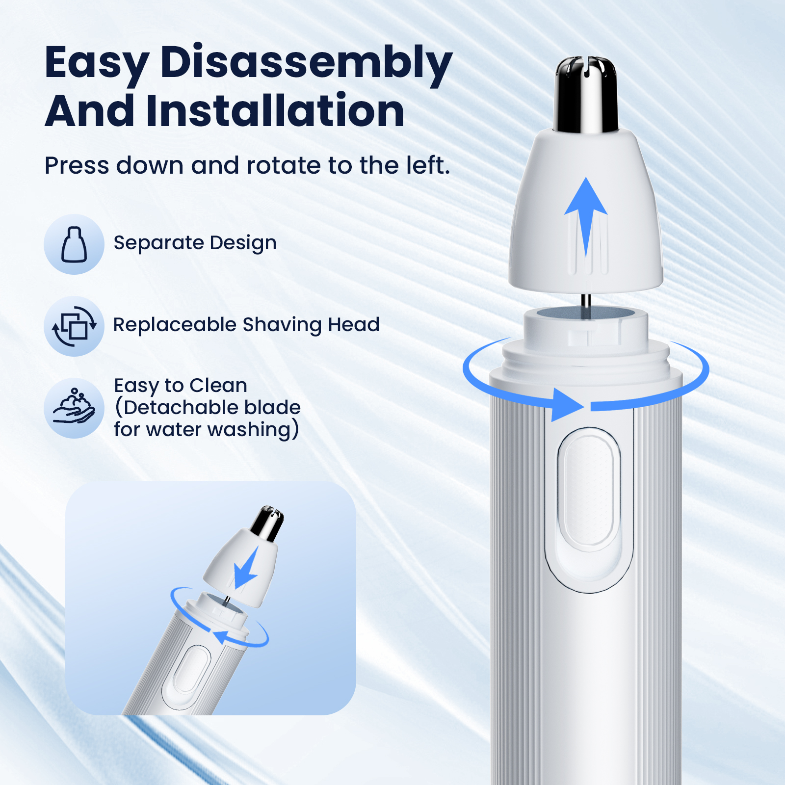 MTUYELI 5-in-1 Nose Hair Trimmer photo 7