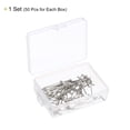 thumbnail image 3 of Uxcell 1.25'' T Shaped Pins Steel Blocking Pin Needles for Crafts, Silver 50 Pack, 3 of 5