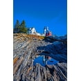 thumbnail image 2 of Gulin, Sylvia 17x24 Black Ornate Wood Framed with Double Matting Museum Art Print Titled - USA-New England-Maine-Pemaquid Point Lighthouse, 2 of 4
