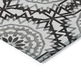 thumbnail image 4 of 3' X 5' White Black And Gray Floral Medallion Washable Indoor Outdoor Area Rug, 4 of 5