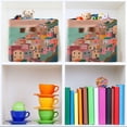 thumbnail image 6 of Yayeee Canvas Storage Basket with Handles for Shelves Fabric Bins Closet Organizer, Cityscape Painting, 6 of 8