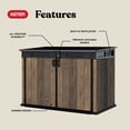 thumbnail image 4 of Keter Signature Horizontal Durable Resin Outdoor Storage Shed With Heavy Duty Floor and Locking Latch Double Doors, Walnut, 4 of 19