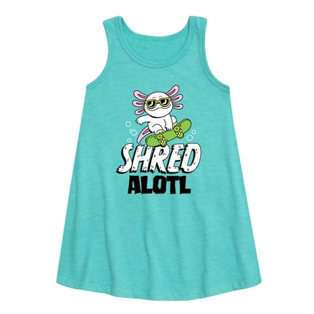 

Instant Message - Shred Alotl - Toddler and Youth Girls A-line Dress