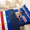 thumbnail image 5 of Manfei Cape Verde Flag 7pcs Queen Bedding,Patriotic Theme Art Bedding Comforter Set Queen,Blue Red Yellow,Navy Blue Reversible, 5 of 7