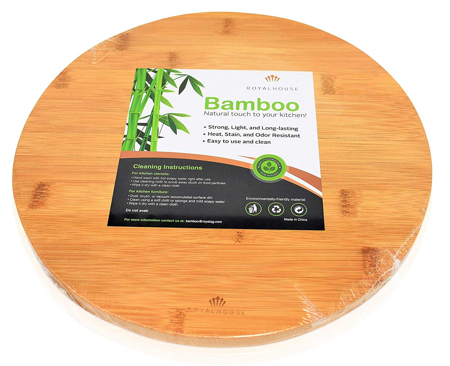 Round Bamboo Cutting Board for Kitchen by Royal House