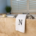 thumbnail image 6 of Decorvo Black Luxury Hand Towel for Bathroom - Monogrammed Initial Hotel Quality Decorative Towel - GOTS Organic Certified - Set of 2 Letter N, 6 of 7