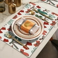 thumbnail image 4 of Coquette Christmas Bows Ribbons Placemats - Xmas Table Mats for Kitchen Dining Room Winter Holiday Party Decoration - Washable 12x18 Inch, 4 of 6
