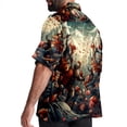 thumbnail image 3 of Love Men's Short Sleeve Shirts, Casual, Printed, Button Down, Beach Shirt - Spread Collar Tops for Summer Beach Fun, 3 of 6