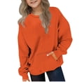thumbnail image 2 of Antinious Boys Girls Solid Round Neck Pocket Fitness Casual Pullover Hoodless Sweatshirts, 2 of 5