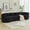 Black + Chenille + 4 Seat, variant on Curved Sectional Sofa, 111.5-inch Oversized Modern Bone-Free Cloud Sofa with 6 Pillows Luxury Corduroy Four-Seater Memory Foam Sofa with Deep Seat Design,Black