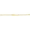 thumbnail image 5 of Floreo 10k Yellow Gold 6mm Solid Pave Curb Personalized Engraved Name Bar Custom ID Bracelet, 5 of 5