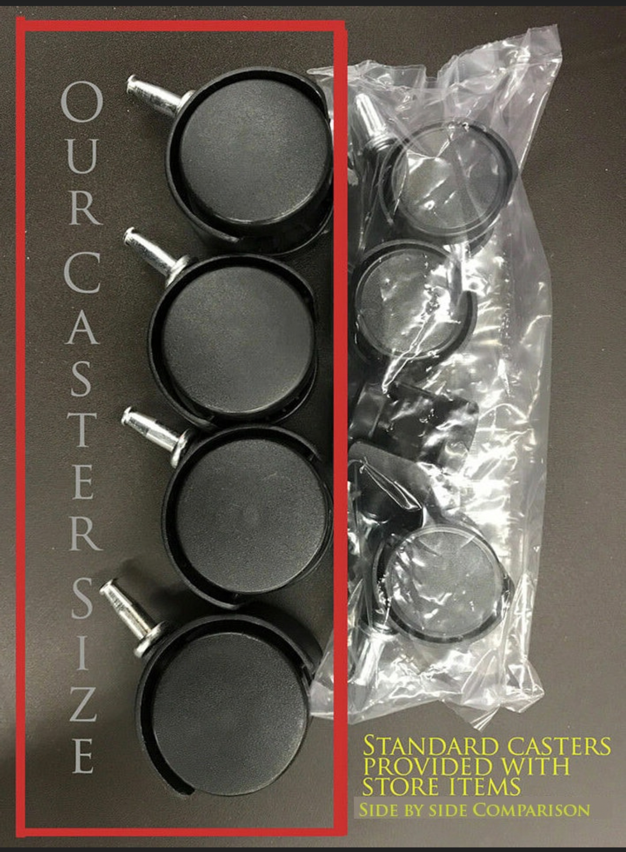 Sterilite, Storex universal Crate replacement Casters, Snap In Style Set Of 4 please see our description plastic casters smooth glide
