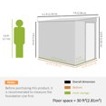 thumbnail image 3 of Outsunny 5 x 7FT Lean to Outdoor Storage Shed w/ Foundation, Light Grey, 3 of 10