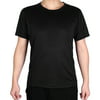 Men Polyester Short Sleeve Clothes Casual Wear Tee Biking Sports T-shirt Black L