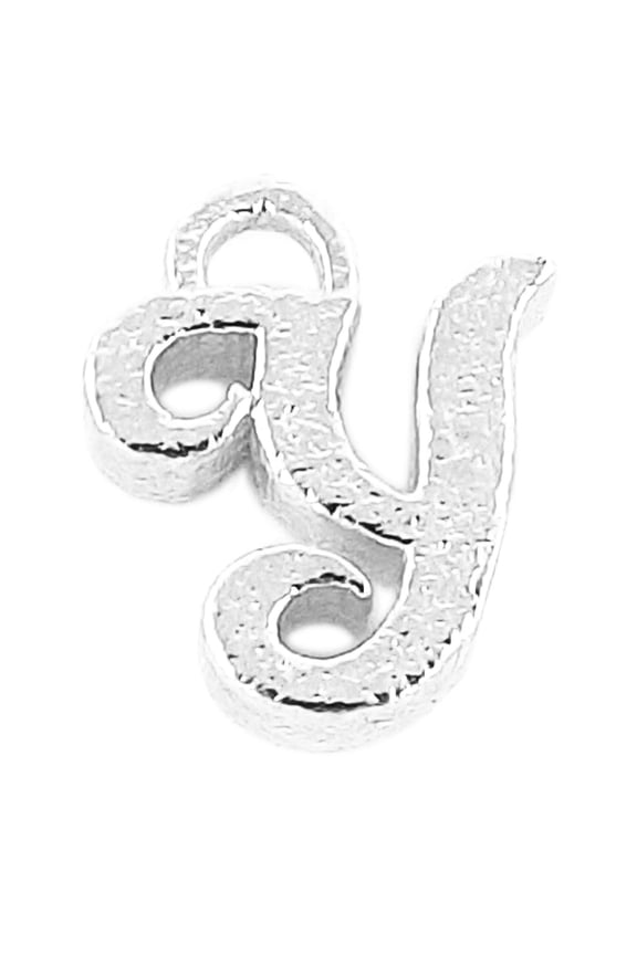 CSF-497 Silver Overlay Alphabet 'Y' Charm
