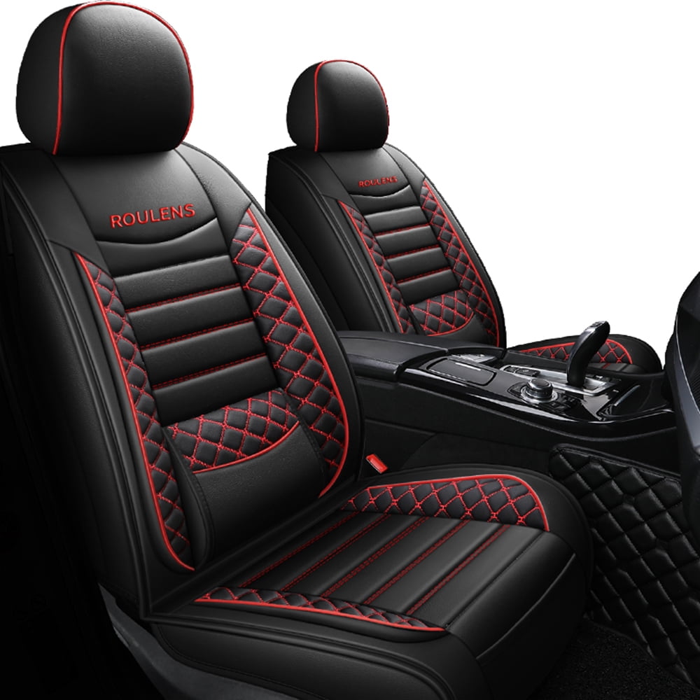 2Pack Leather Front Car Seat Covers Seat Coushion for 5 Passenger Cars