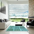 thumbnail image 7 of Ahgly Company Machine Washable Indoor Square Transitional Aquamarine Stone Green Area Rugs, 3' Square, 7 of 7